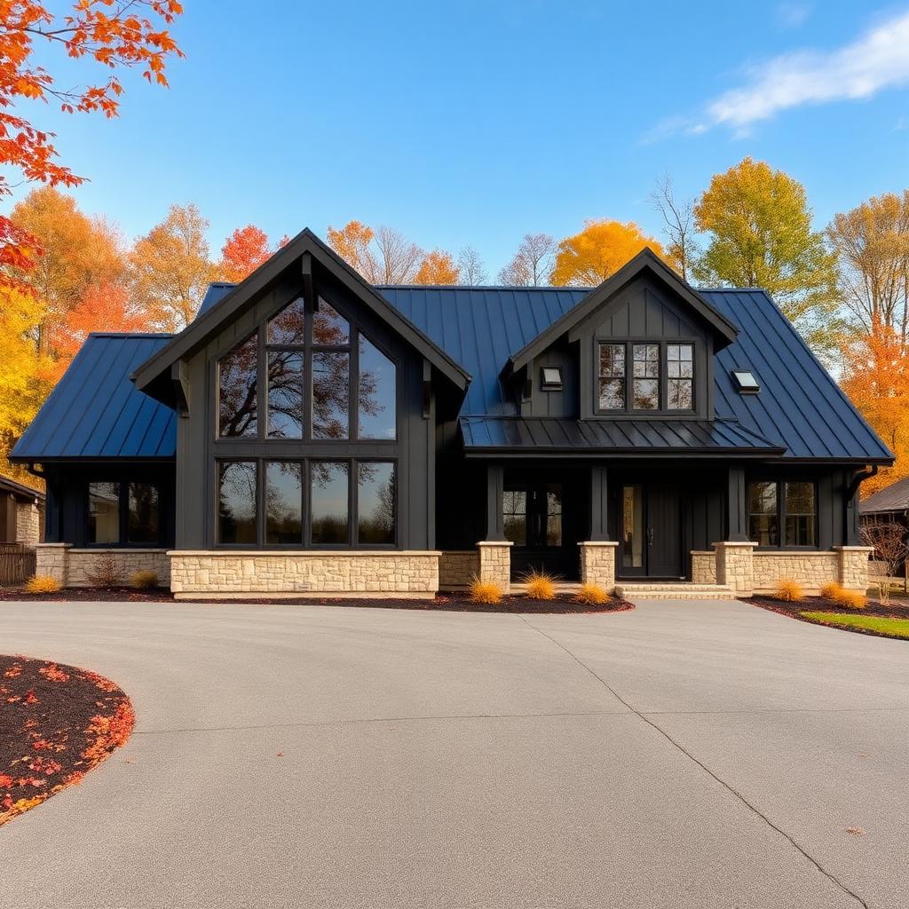 Modern Craftsman on Wooded Lot